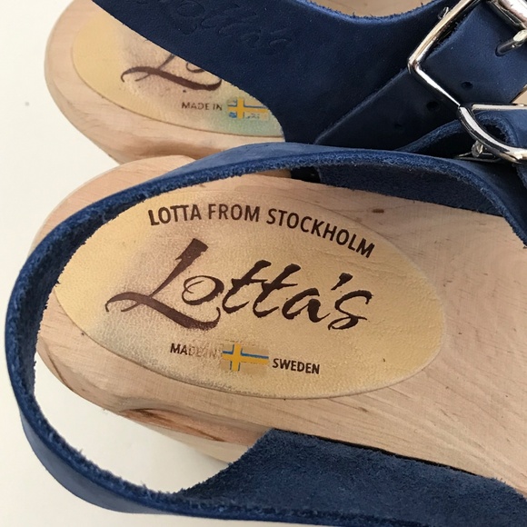 LOTTA’S From Stockholm Clog Sandals Peep Toe Blue Women’s Size 10.5 EU 42 - Picture 10 of 16